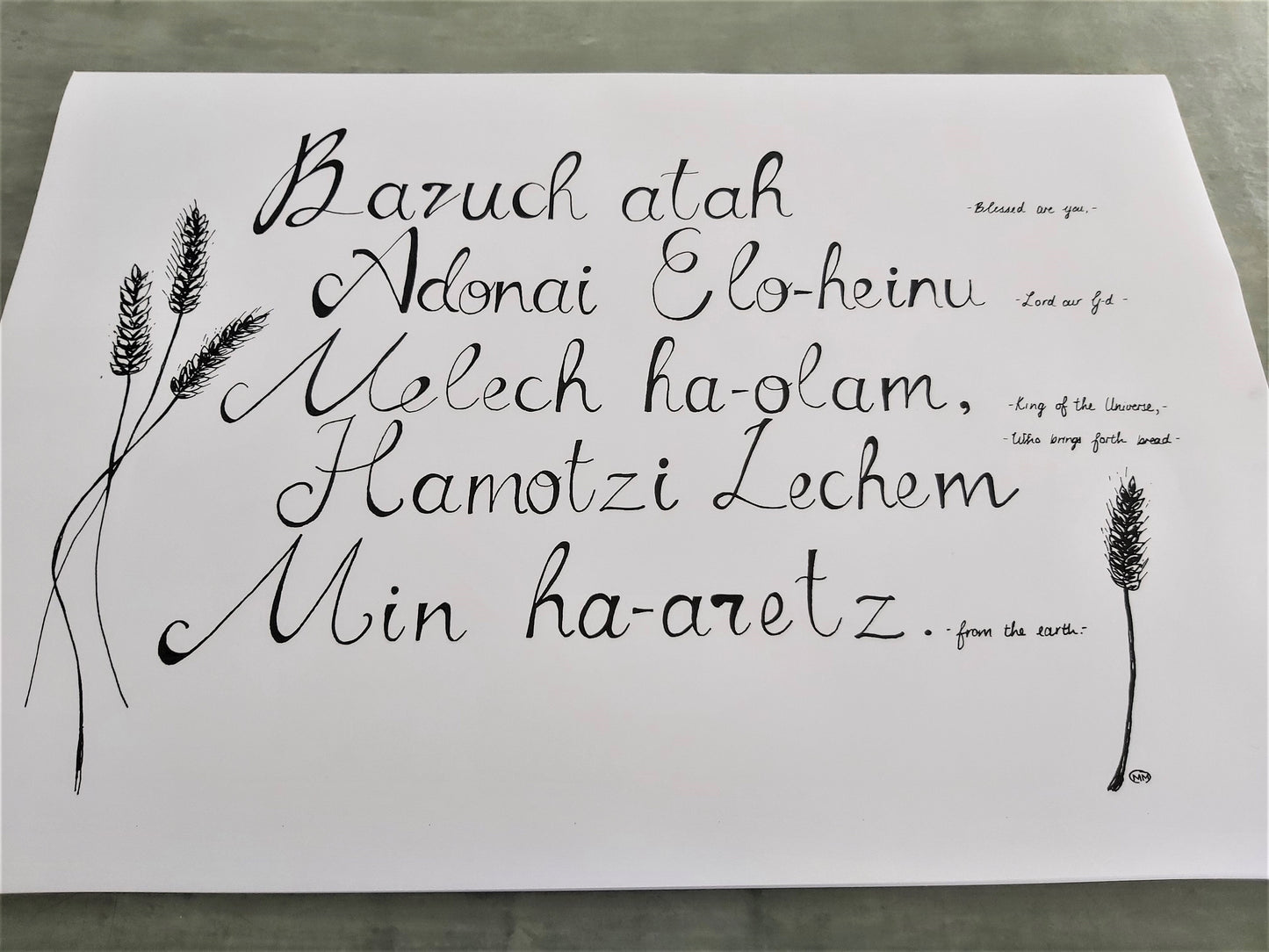 Hamotzi Paper Placemats - Download - Touching His Hem