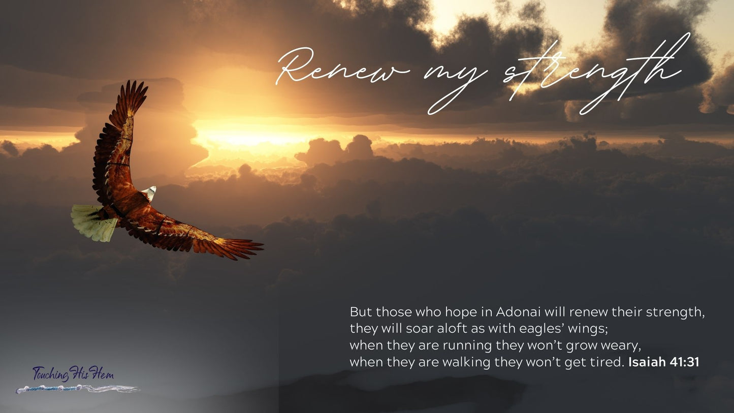 Renew my strength - Touching His Hem