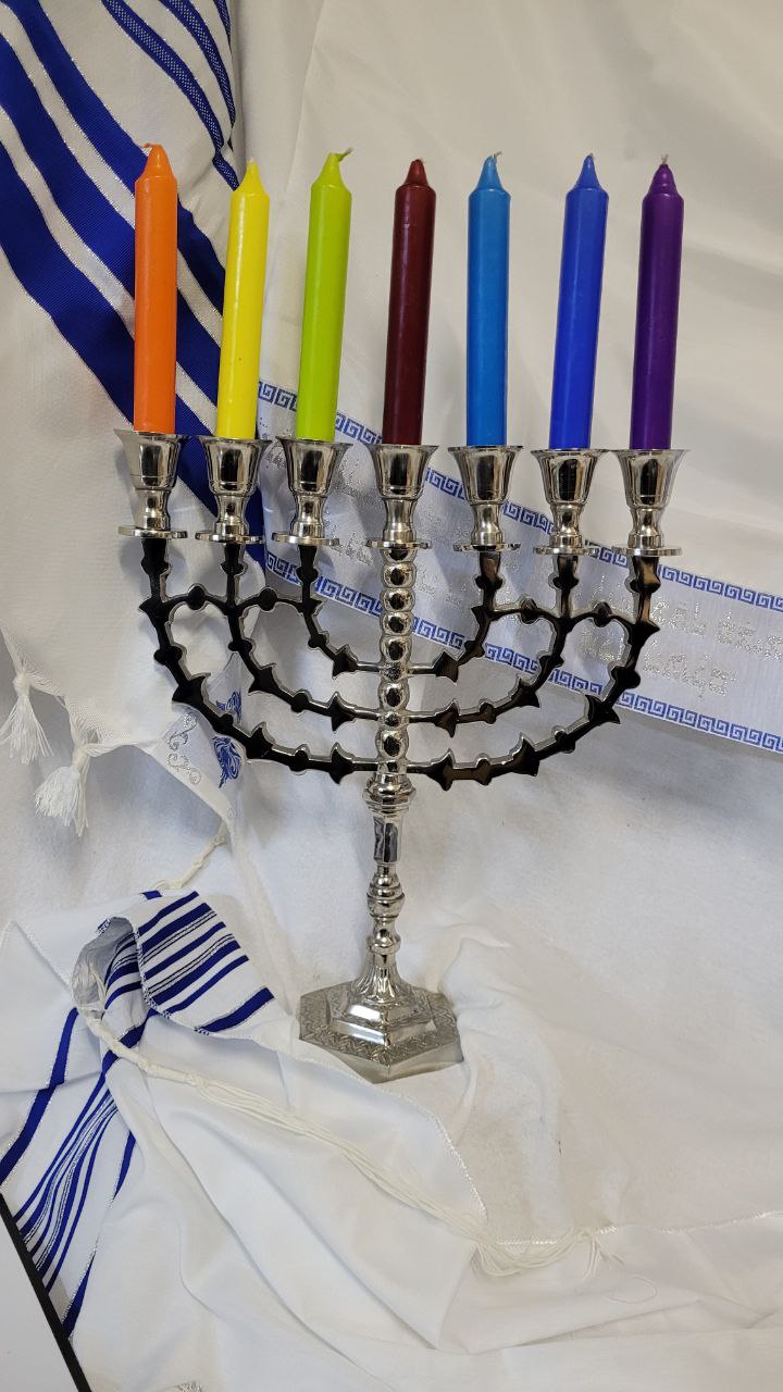 Silver Plated Menorah - Small - Touching His Hem