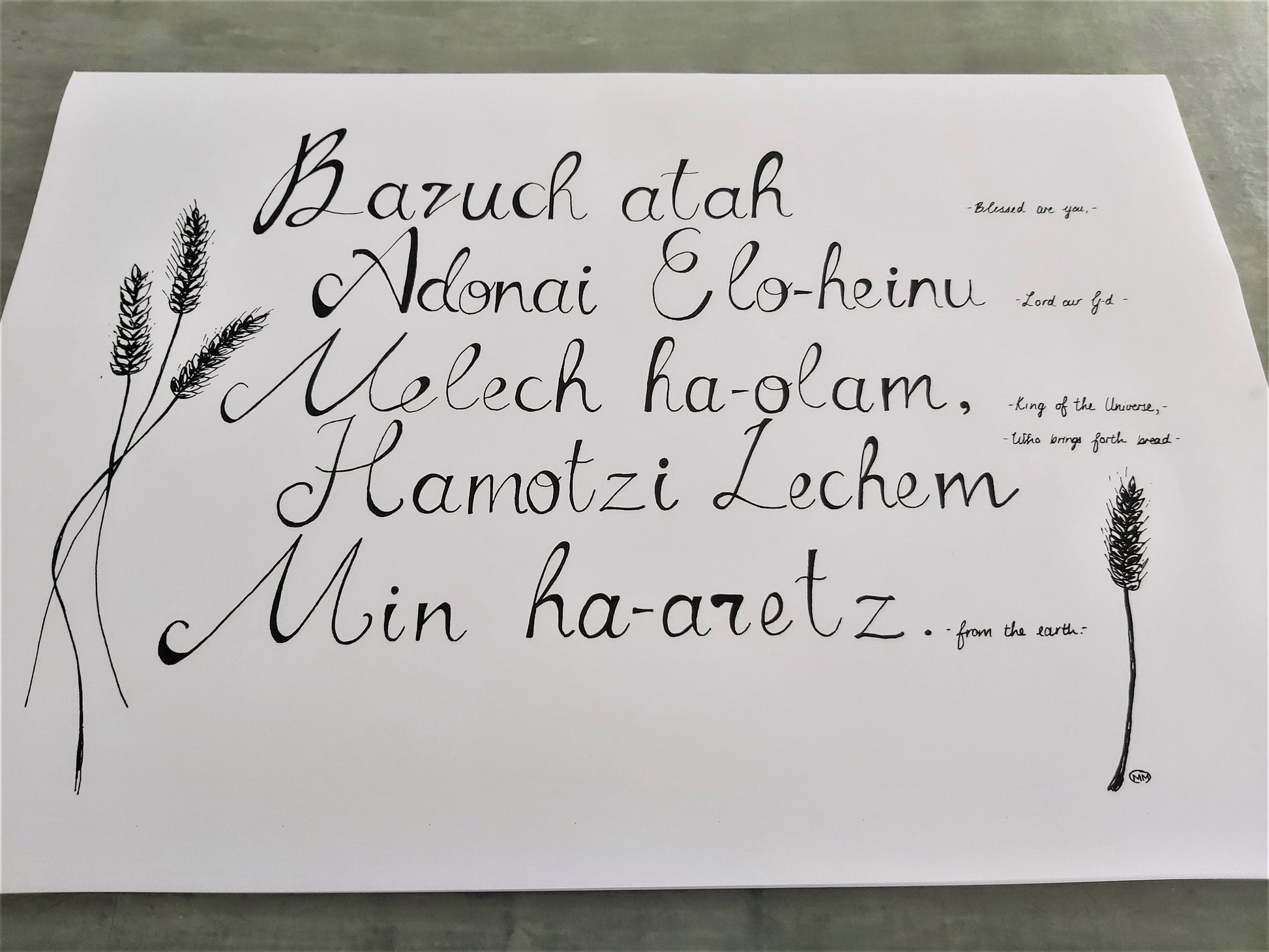 Hamotzi Paper Placemats - Download - Touching His Hem