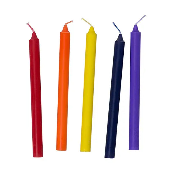 Chanukkah Candles Dripless, Mixed Colors - Box of 45