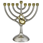Pre-Order: New Oil Silver and Gold Chanukah Menorah - Touching His Hem