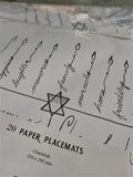 Paper placemats - Chanukah - Touching His Hem