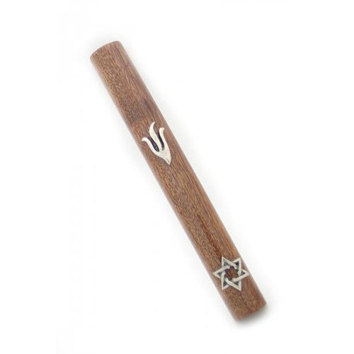 Mahogany Magen David Mezuzah - Touching His Hem